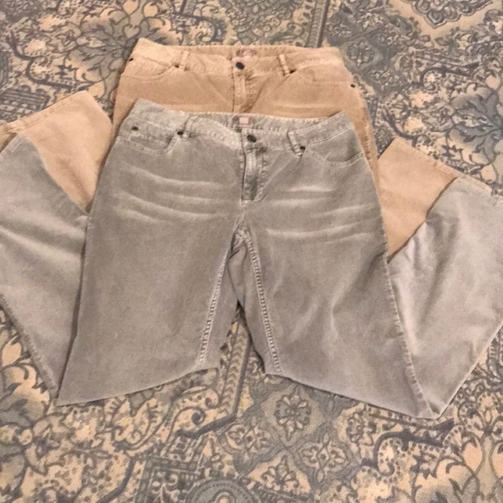 J JILL-2 Pair-Vintage  Sz6 Boot cut corduroy jeans